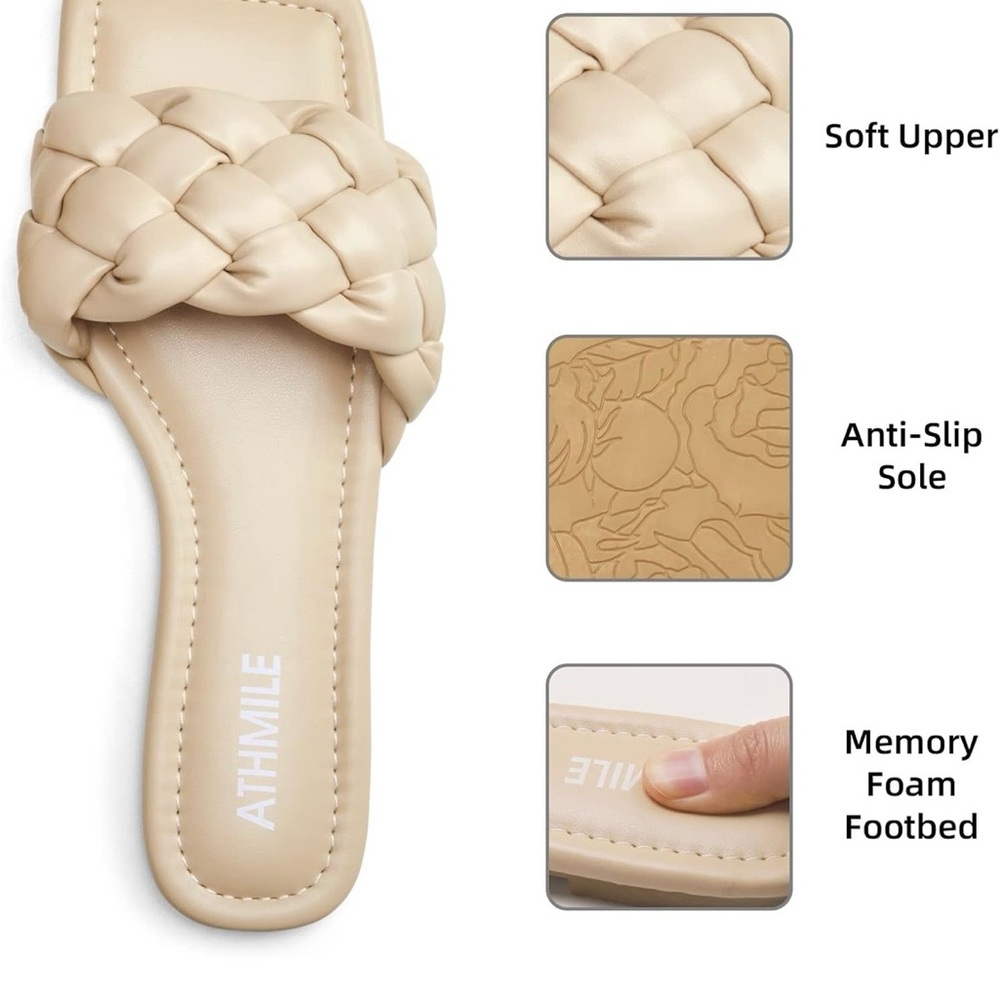 Athmile Braided Women's Sandals Size 8 - Picture 3 of 3